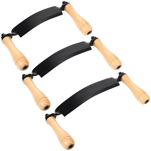 Oh Klyzo 3 Pcs Curved Draw Shave Knife Set 5" 8" 10" Woodworking Debarking Hand Tool Wood Razor Shaving Wood Barking Tool for Men Tree Bending Broach Peeling Whittling Shaping Detailing Stripping