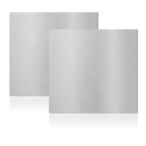2 piezas de placa de aluminio de 2 mm, chapa de aluminio de 30 x 30 cm con película protectora, chapa de acero inoxidable 304, chapa metálica, chapa de acero, chapa de aluminio, chapa de aluminio para