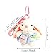 New 2026 Fashion Cartoon Kute Bunny Rabbit Keychain Animal Soft Stuffed Rabbit Pendant Fluffy Bunny Doll-Trendy Jewelry Design, Great Gift Idea for Friends Or Loved Ones