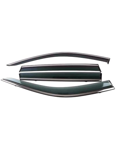 Viseras Acrílicas Protectores De Lluvia para Puertas De para Volvo XC90 Moldura De Acero Inoxidable Material De PC Juego De 4 Protección Estética(2015-2018 Models)
