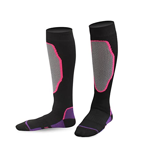 Calcetines Esqui, Calcetines Termicos Hombres y Mujer, Calcetines para Deportes de Invierno, Calcetines de Esquí Mujer, Ski Graphic Kneehigh Socks Calcetines de Esquí Unisex Adulto,Calcetines TéRmicos Cover