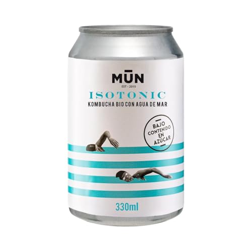 Kombucha isotónica orgánica con agua de mar 330 ml, paquete de 12 unidades