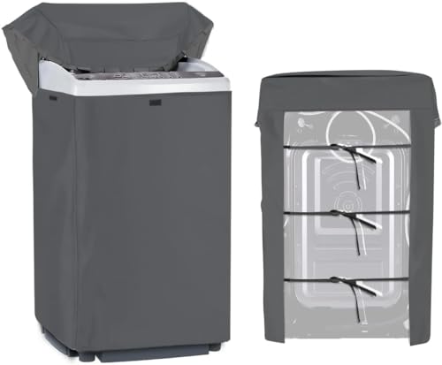 MBOOM Portable Washing Machine Cover,Top Load Washer Dryer Cover,Waterproof Full-Automatic,Wheel Washing Machine Cover (L)