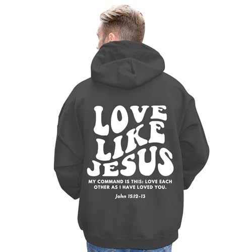 God Love You Christian Hoodies Men God Jesus Hoodie With Pocket Oversized Sweatshirt Crewneck Pullover Religious Graphic4