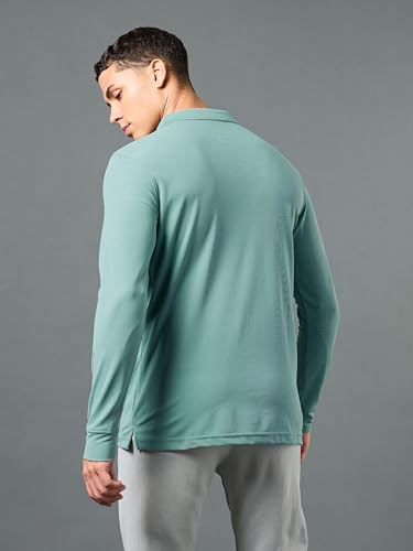 Image of TECHNOSPORT Men's Slim Fit Full Sleeve Polo T-Shirt with Collar, MATPIQ Quick Dry Moisture Wicking Polo Tee for Gym Sports Golf and Casual Wear