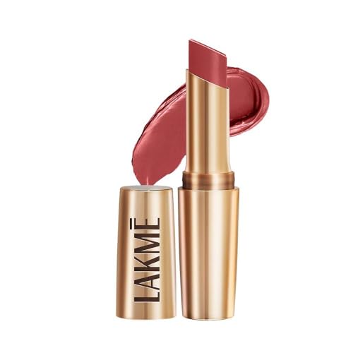 Lakme Powerplay Priming Matte Lipstick, Smooth Matte Finish, Lightweight Lipstick, Smudgeproof, Lasts 16hrs, Hydrates Lips,, Roseatte Red, 3.6g