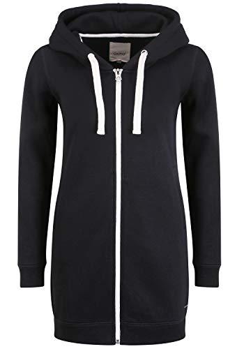 OXMO Olinda Long Damen Sweatjacke Kapuzenjacke Hoodie mit Kapuze,...