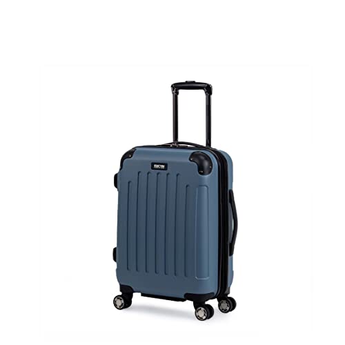 Image of Kenneth Cole REACTION Renegade Luggage Expandable 8-Wheel Spinner Lightweight Hardside Suitcase, Granite Blue, 20-Inch Carry On, Renegade collection
