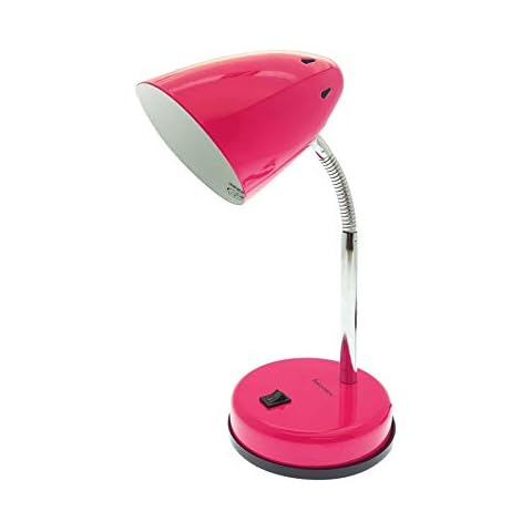 Desk Table Lamp with Flexible Neck - Bedside Night Light Reading Lamp [Cone Pink] Cover
