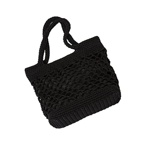 Sacs de messager au crochet avec grand compartiment makeup bag en coton