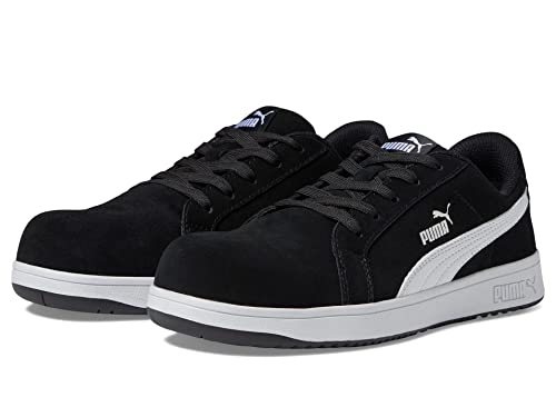 Image of Puma Women's Iconic Suede Composite Toe Industrial Shoe, Black Eh, 6.5