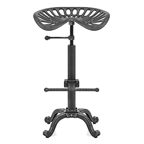 JianJud Tabouret de Bar De Siège De Tracteur en Métal Industriel Vintage, Chaise Industrielle en...