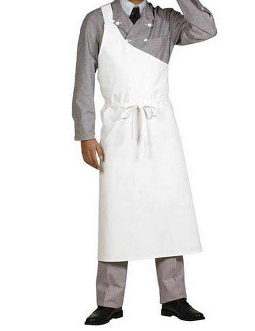 MAUVERTEX - TABLIER BOUCHER - BLANC - 100% COTON