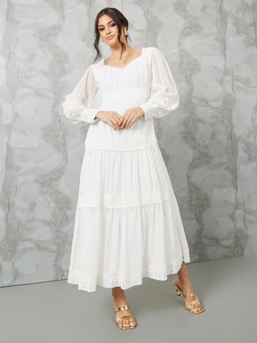 Image of Styli Women Tired Maxi Dress | Flowy Silhouette with Comfortable Fit | Elegant and Stylish Design | Perfect for Casual and Occasion Wear