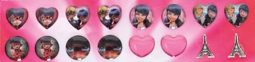Joy Toy 65984 Miraculous Figures and Characters Sticker Earrings on Card Backing 13 x 0.2 x 14 cm Girls