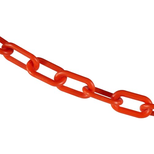Image of Mr. Chain Plastic Barrier Chain, Orange, 100 ft Length (50013-100)