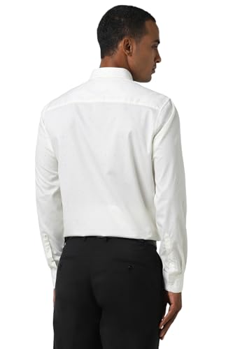Image of Peter England Men Cotton Solid Slim Fit Shirt