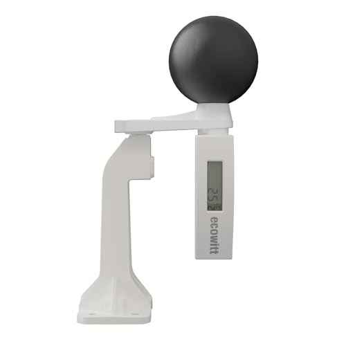 ECOWITT WN38 WBGT + HI Probador de Índice de Calor Medidor de Estrés por Calor, Sensor de Temperatura Globo Negro, Solo Accesorios, No se puede usar solo