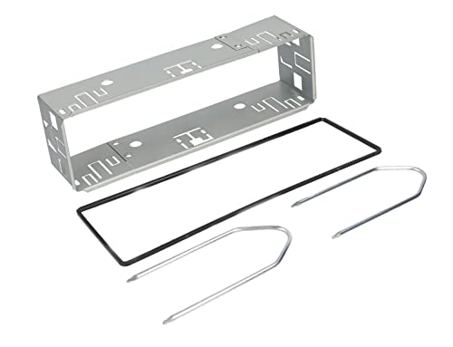 Audioproject A444 - Cadre d'encastrement 1 DIN universel autoradio tige encastrable cadre en métal - autoradio tige pour accessoires 1 DIN radio incl ISO...