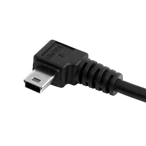 chenyang U2-057CY 5m 3m 1.8m 0.5m Mini USB B Type 5pin Male to USB 2.0 Male Data Cable with Ferrite Right angled Left Angled Up angeld Down angled 90 Degree Black (0.5m - Image 3