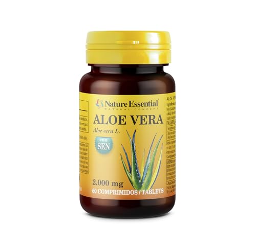 Aloe vera 2000 mg 60 comprimidos | Bote para 1 Mes | Sen y Calcio | Sistema Hepático