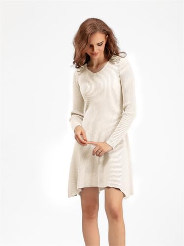 Big Teens Girl Long Sleeve Sweater Dress Fall Sweater Knitted Casual Midi Dresses2