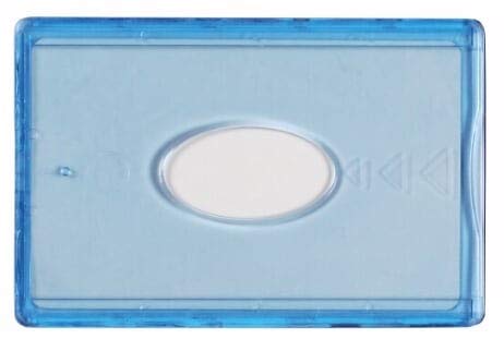 DCT - Funda para tarjeta de crédito, plástico rígido, antireflejos, resistente, fabricado en Francia, azul, Dimension : 6 x 9 cm, Clásico