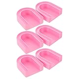 Healifty 6 Stück Nagelkunst Katzenaugen Nagelmagnet mit Rutschfester Fingerablage Hufeisenform Nagelhalter für Selbstgemacht Gel Nagellack Maniküre Zubehör Rosa