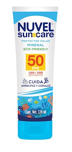 Cremas Y Tratamientos, Beauty Nuvel Protector Solar SunCare para Cara y Cuerpo, Protección 50 FPS con Amplio Espectro, Resistente al Agua, 120 ml