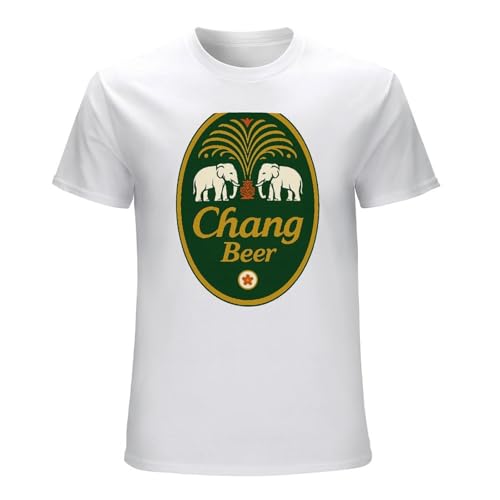 YITIANYUAN Chang Beer Logo Mens Casual Custom Short Sleeve T-Shirt Cotton Tee Size M YITIANYUAN Chang Beer Logo Mens Casual Custom Short Sleeve T-Shirt Cotton Tee Size M