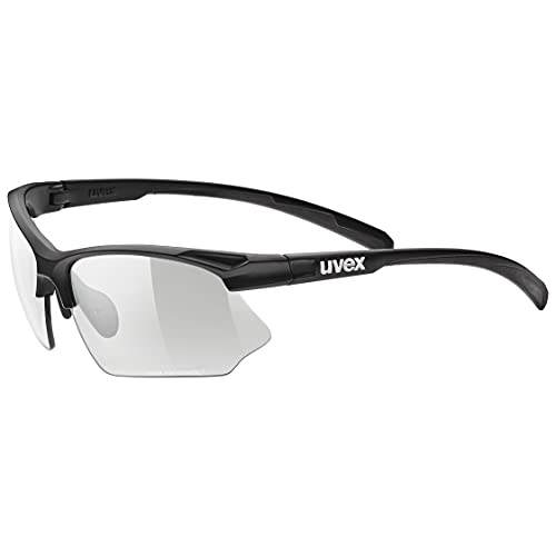 Uvex sportstyle 802 V, gafas deportivas unisex, fotocromáticas, antivaho, black matt/smoke, one size