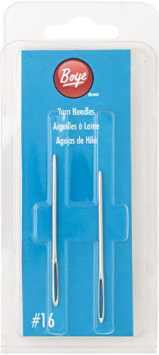 Image of Boye Wrights Boye 3407506000M Steel Yarn Needles for Needlepoint, Weaving, and Sewing, 2pcs, US Size 16