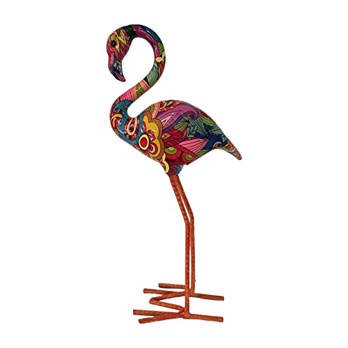 Qianly Flamingo Garden Statue Bird Sculpture Indoor Outdoor Lawn Home Ornament Resin Figurine for Porch Decoration Summer Window, B