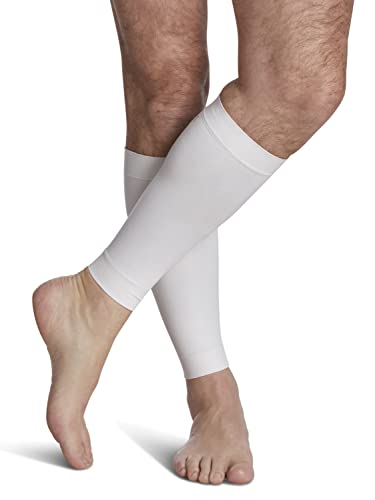 SIGVARIS Unisex Performance Compression Running Sleeve 412V 20-30mmHg - XLarge - White