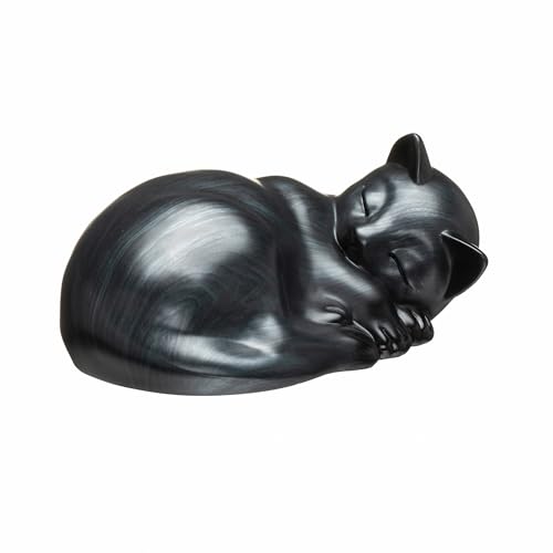 Kriss Art Pet Urns,Sleeping Resin Cremation Cat Urn, Cat Urns for Ashes, Small Animal Urn,Small Pet Urns (Black)…