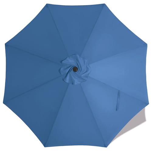 Image of MASTERCANOPY Patio Umbrella 9 ft Replacement Canopy for 8 Ribs-Dodger Blue Canopy Only