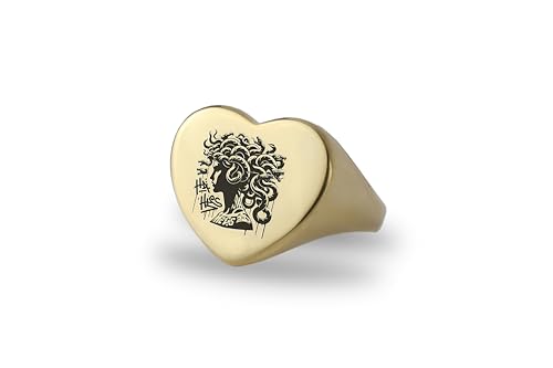 Bague Méduse personnalisée en Or 14k qui ne verdit jamais