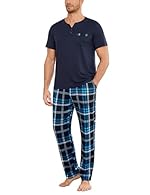 Mens Pyjamas Set : Crafted from soft and breathable fabric, this pyjama set ensures optimal comfort all year round. The natural fabric helps regulate your body temperature, keeping you cosy on cooler nights and comfortably cool when it's warmer. Clas...
