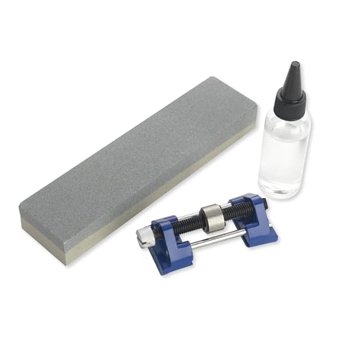 Eclipse Professional Tools 3PCHGK Kit de Afilado y Asentado de 3 Piezas – Guía de Afilado, Piedra de Doble Grano y Aceite para Herramientas de Carpintería