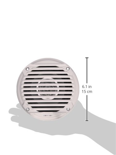 Jensen Ms5006Wr Dual Cone Waterproof 5.25" Speaker, White, 30 Watts Max Power Handling, Sensitivity 86Db, Frequency Response 79Hz-20Khz, Nominal Impedance 4 Ohms, 1.5" Mounting Depth, Sold In Pairs #TOP2