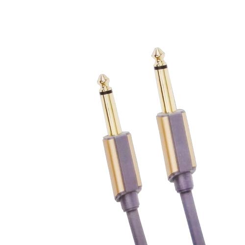 Gadget-Wagon Mono p38 6.3 mm Male to Male Cable for Guitar, Audio Player, Microphone Mixers and Sound Equipment 1.5 Meters 6 mm Thickness DJ20