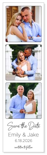 Wedding Picture Photo Strip Save the Date Magnets (set of 24)