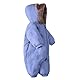 JiAmy Baby Winter Overall Mit Kapuze Schneeanzüge Outfits Fleece Bär Strampler Jungen Mädchen Jumpsuit Spielanzug Blau 0-6 Monate