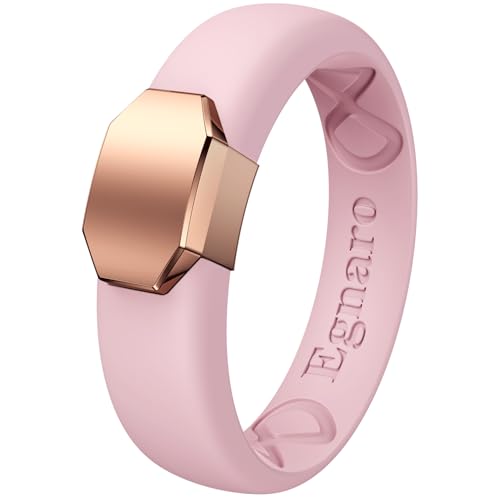 Image of Egnaro Silicone Wedding Bands Women, Inner Arc Ergonomic Breathable Design