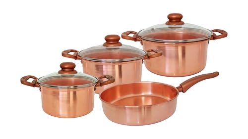 Jogo de Panelas de Cobre com 4 Peças