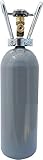 WIEDERBEFÜLLBARE KOHLENSÄUREFLASCHE: Große Gasflasche gefüllt mit 2kg Kohlensäure (CO2). Ideal geeignet als CO2 Kohlensäure Vorratsflasche für Aquaristik, Zapfanlagen, Schankanlagen und Trinkwasseranlagen