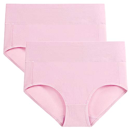 Image of wirarpa Women's Cotton Underwear High Waist Full Coverage Brief Panty Multipack