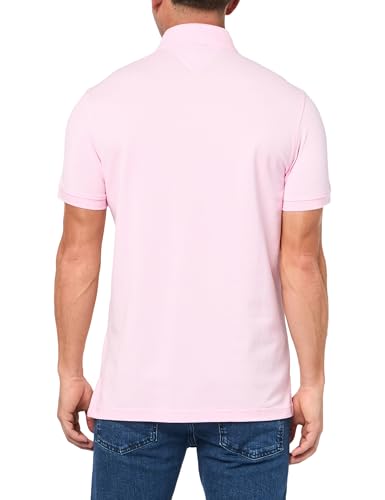 Image of Tommy Hilfiger Men's Short Sleeve Polo Shirts in Slim Fit with Stretch and Organic Pique Cotton