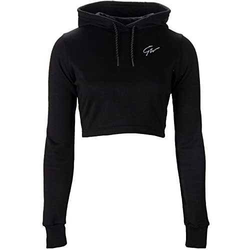 GORILLA WEAR Sudadera con Capucha Pixley Crop Top, Negro, M para Mujer