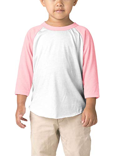 Image of Hat and Beyond Kids Raglan Jersey Child Toddler Youth Uniforms 3 /4 Sleeves T Shirts